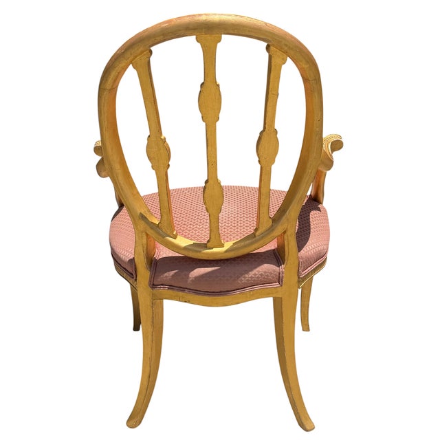 Antique 19th C George III Giltwood Open Arm Chair - 1 of 2 For Sale - Image 4 of 5