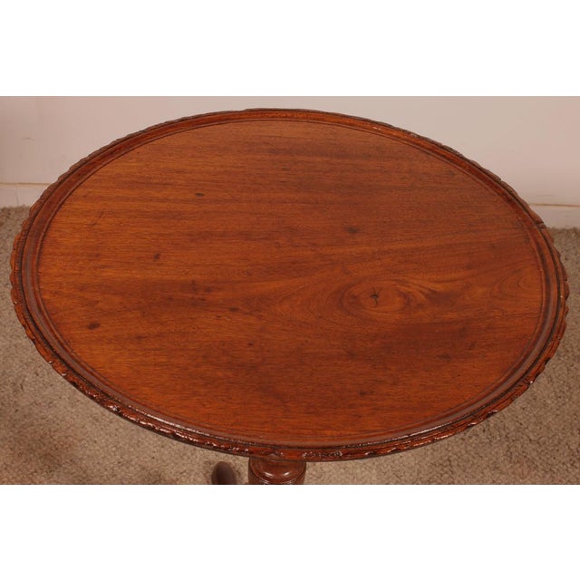Wood Small Mahogany Tea Table, 18th Century For Sale - Image 7 of 9