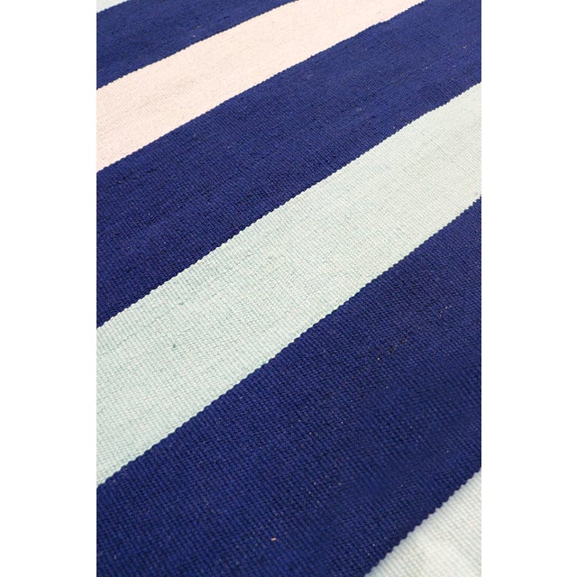 Contemporary Hampton Flatweave Blue Area Rug- 8' 9" X 11' 9" For Sale - Image 3 of 7