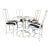 Rare Mid Century Patio Attributed to Arthur Court Rare Lily Aluminum Table and Chairs For Sale