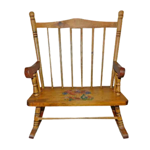 Mid-Century Wooden Toy Rocking Chair