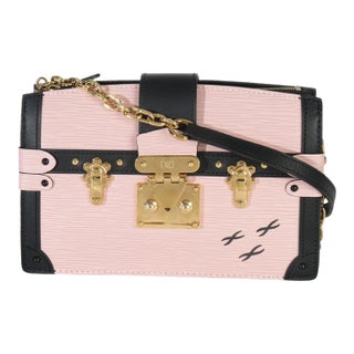 Rose Ballerine Epi Trunk Clutch Handbag For Sale