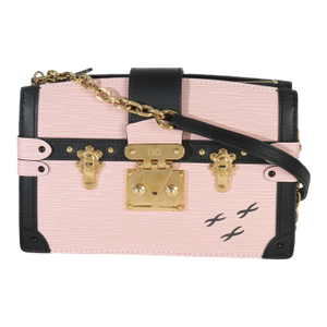 Rose Ballerine Epi Trunk Clutch Handbag