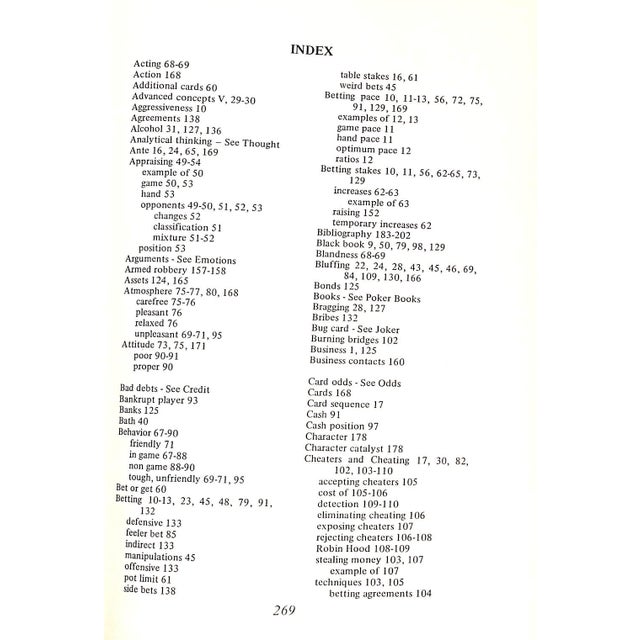 "Poker: A Guaranteed Income for Life by Using the Advanced Concepts of Poker" 1968 Wallace, Frank R. Ph. D For Sale In New York - Image 6 of 7