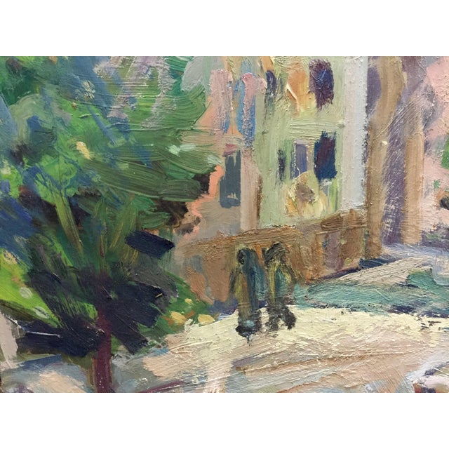 1970s Oil Painting City Landscape For Sale - Image 6 of 10