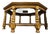 Octagonal Coffee Table in Oak with Glass Top For Sale