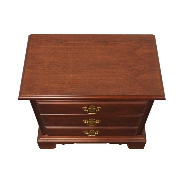 American Drew Cherry Contemporary Traditional Style 26" Three Drawer Nightstand 761-413 For Sale - Image 9 of 12