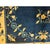1930s Floral Inlay Antique Open Field Medallion Small Navy Chinese Peking Rug For Sale - Image 4 of 9