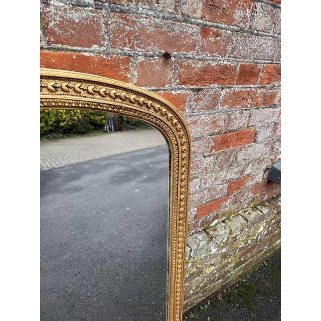 W: 95cm (37.4")h: 118cm (46.5")d: 4cm (1.6") a fabulous good size antique english 19th century carved wood & gesso arched...