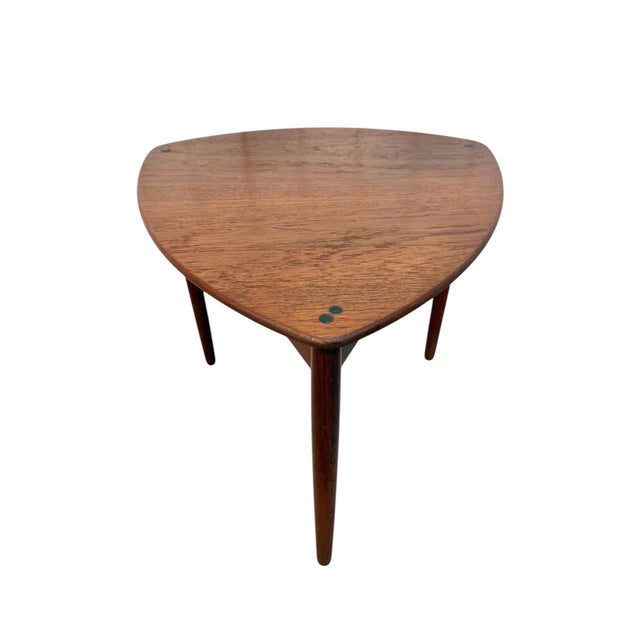 Wood Mid-Century Danish Modern Guitar Pick Nesting Tables - Set of 2 - Refinished! For Sale - Image 7 of 7