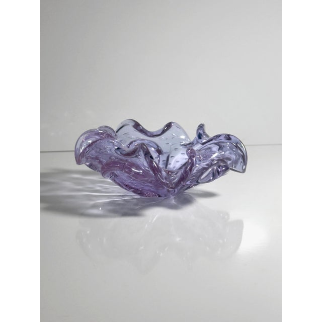 Alexandrite Murano Bullicante Bubbles Ashtray, 1950s For Sale - Image 10 of 10