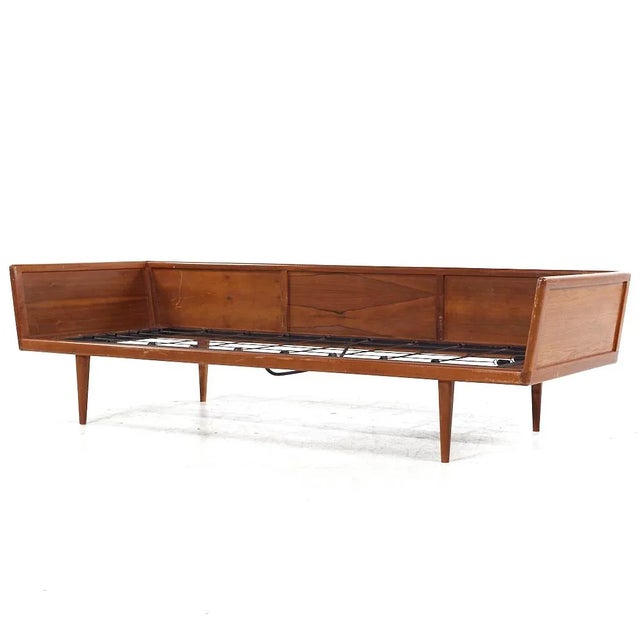 Mid-Century Modern Mel Smilow Mid Century Walnut Case Sofa For Sale - Image 3 of 8