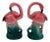 1980 Pink Flamingo Ceramic Tabletop Salt & Pepper Shaker Set by Sarsaparilla For Sale
