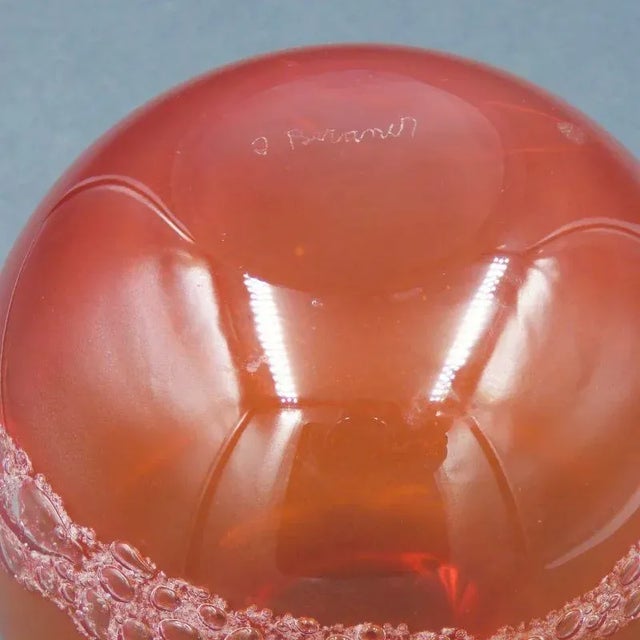 Vase in Glass by Jindra Beránek, 1970, in Very Good conditions. Designed 1970 to 1979 This piece has an attribution mark,...