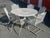 Perfect for your outdoor space! The table measures 54x29, the standard chairs measure 17x24x36, the rockers measure...