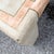 1990s Postmodern Beige and Pink Tessellated Stone Square Coffee Table With Brass Inlay For Sale - Image 5 of 8