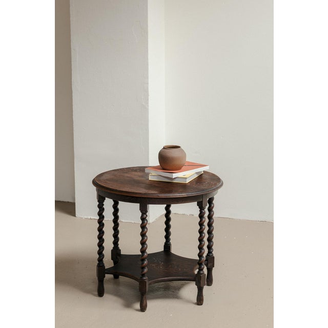 Brown Antique Side Table, 1900s For Sale - Image 8 of 8