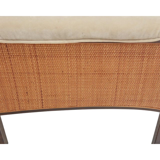 Wood 1960s Elegant Caned Lounge Chair in the Style of Dunbar For Sale - Image 7 of 8