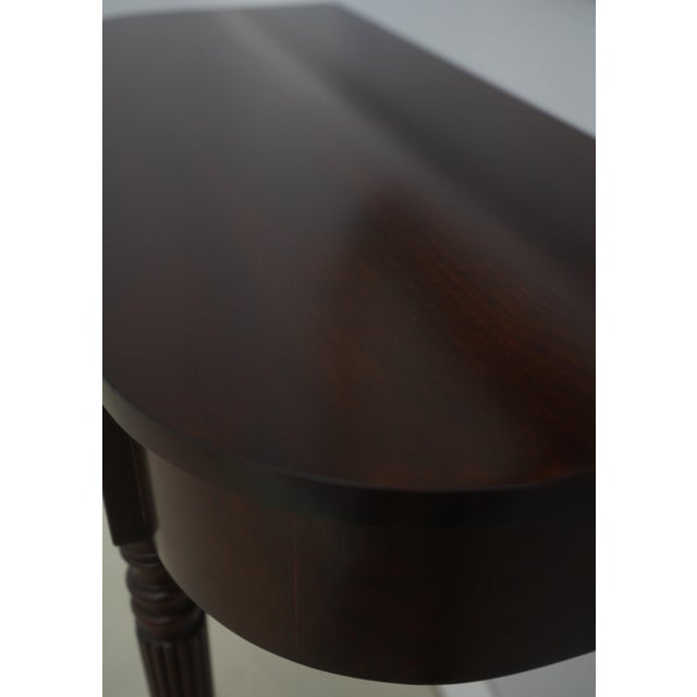 Brown Statton Old Towne Mahogany Console Table & Mirror For Sale - Image 8 of 18