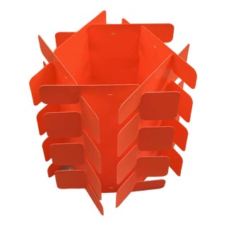 Mid-Century Space Age Orange Folding Pendant Lamp by Gunner Jensen, 1970s For Sale