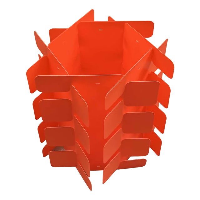 Mid-Century Space Age Orange Folding Pendant Lamp by Gunner Jensen, 1970s For Sale