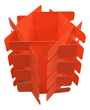 Mid-Century Space Age Orange Folding Pendant Lamp by Gunner Jensen, 1970s