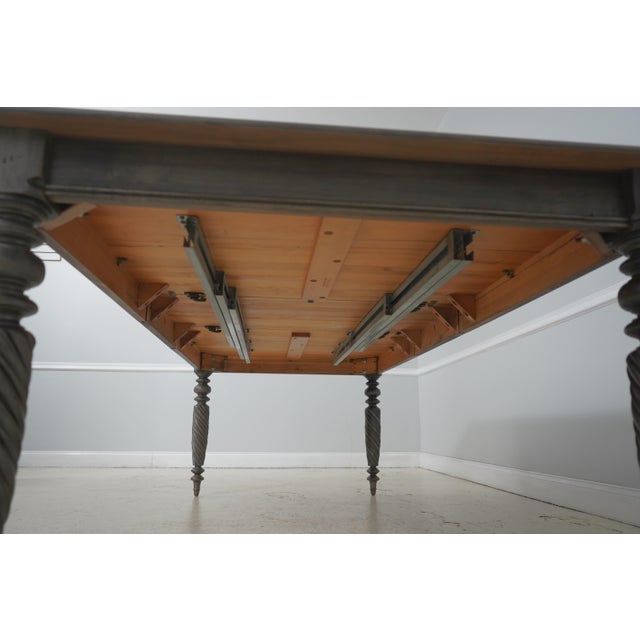 Ethan Allen British Classics Gray Finish Dining Table For Sale - Image 16 of 18