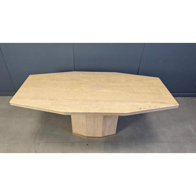 Vintage Travertine Dining Table, 1970s For Sale - Image 10 of 15
