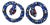 Late 20th Century Pair of 14K Gold Chalcedony Diamond Ruby Sapphire Snake Earrings Estate For Sale