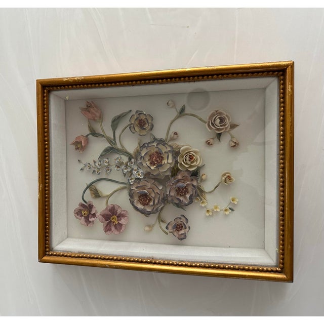 20 Th Century German Floral Bisque Plaque For Sale In Detroit - Image 6 of 6