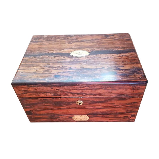 Antique Victorian Ladies Vanity Rosewood Case For Sale