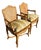 Pr of Early 20th Century French Louis XV Style Carved Walnut Fauteuils W/Cane Seats & Backs, Original Painted Highlights W/Loose Upholstered Cushions For Sale