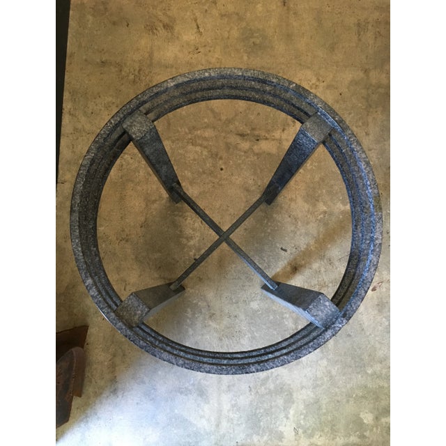 Dark Gray Postmodern Studio Pedestal Table in the Manner of Ken Price With Faux Granite Finish For Sale - Image 8 of 11