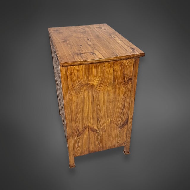 Biedermeier Half-Cabinet in Cherry Wood Veneer, Southern Germany, 1830 For Sale - Image 4 of 16