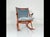 Wood Teak Rocking Chair with Mohair Velvet Cover in Ice Blue by Frank Reenskaug for Bramin, Denmark, 1960s For Sale - Image 7 of 17