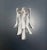 A.V. Mazzega Pair of Italian Murano Wall Lights, Mazzega – 6 White Lattimo Glass Petals For Sale - Image 4 of 10