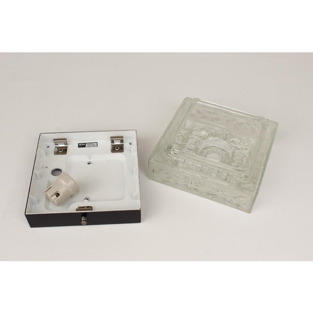 Brutalist Bega Recessed Light Fixture in Cast Glass, 1960s For Sale - Image 10 of 17