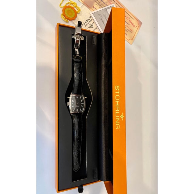 Stuhrling Brand New Watch with Box Paper and Leather Belt For Sale - Image 11 of 18