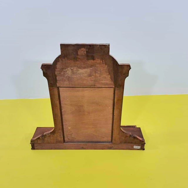 Brown Antique Wood Table Mirror For Sale - Image 8 of 12