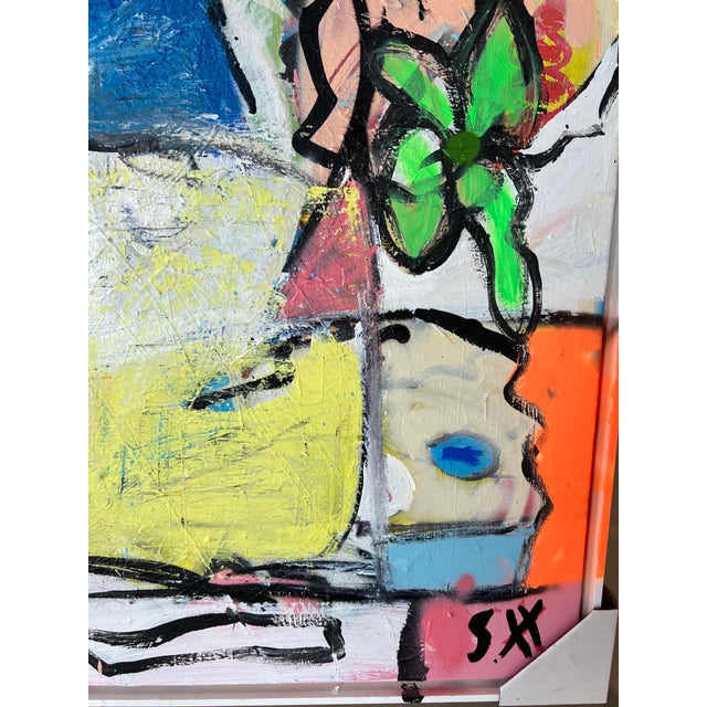 Scott Harper Mixed Media Painting titled "Warm" 37 x 49 2023