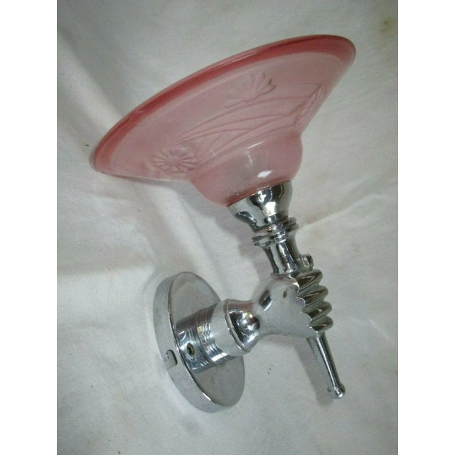 C1930 French Art Deco Nickel Over Bronze Hand Torch Form Sconce by Andre Arbus For Sale - Image 9 of 9