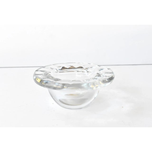 Mid-Century Modern Vintage Mid-Century Modern Cut Crystal Ashtray For Sale - Image 3 of 7