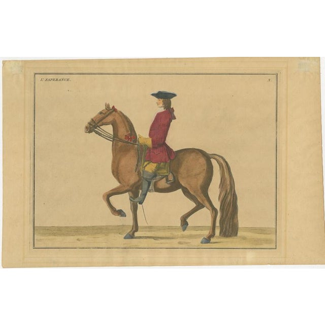 After Friedrich Wilhelm Baron d’Eisenberg, Equestrian Plates, Hand-Colored Engravings, 1727, Set of 3 For Sale - Image 5 of 9