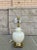 Off-white Hollywood Regency Porcelain Ginger Jar Lamp Greek Key Solid Brass Base For Sale - Image 8 of 13
