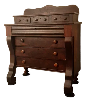 Antique American Empire Style Solid Wood Women's Dresser / Bureau