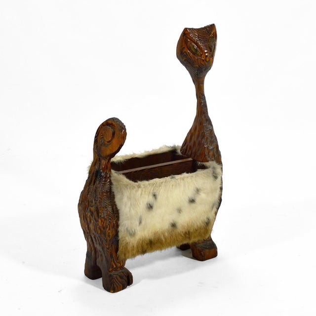 Mid-Century Modern Witco Kitty Cat Magazine Holder For Sale - Image 3 of 7