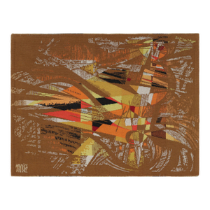 Signed Vintage Andre Maurice Tapestry With Abstract Patterns - Rug & Kilim