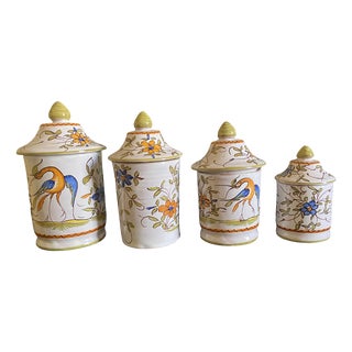 French Provincial Marthes Tolosane Spice Jars, 1960s, Set of 4 For Sale