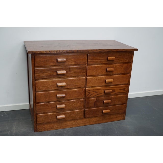 Oak German Industrial Apothecary Cabinet, Mid-20th Century For Sale - Image 6 of 10