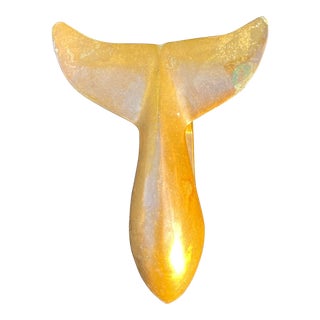 1980s Brass Whale Door Knocker For Sale